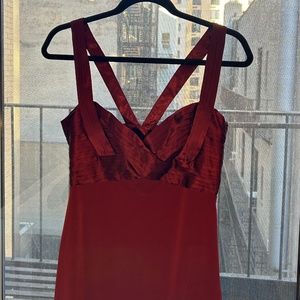 New with tags - Laundry by Shelli Segal maroon long black-tie dress
